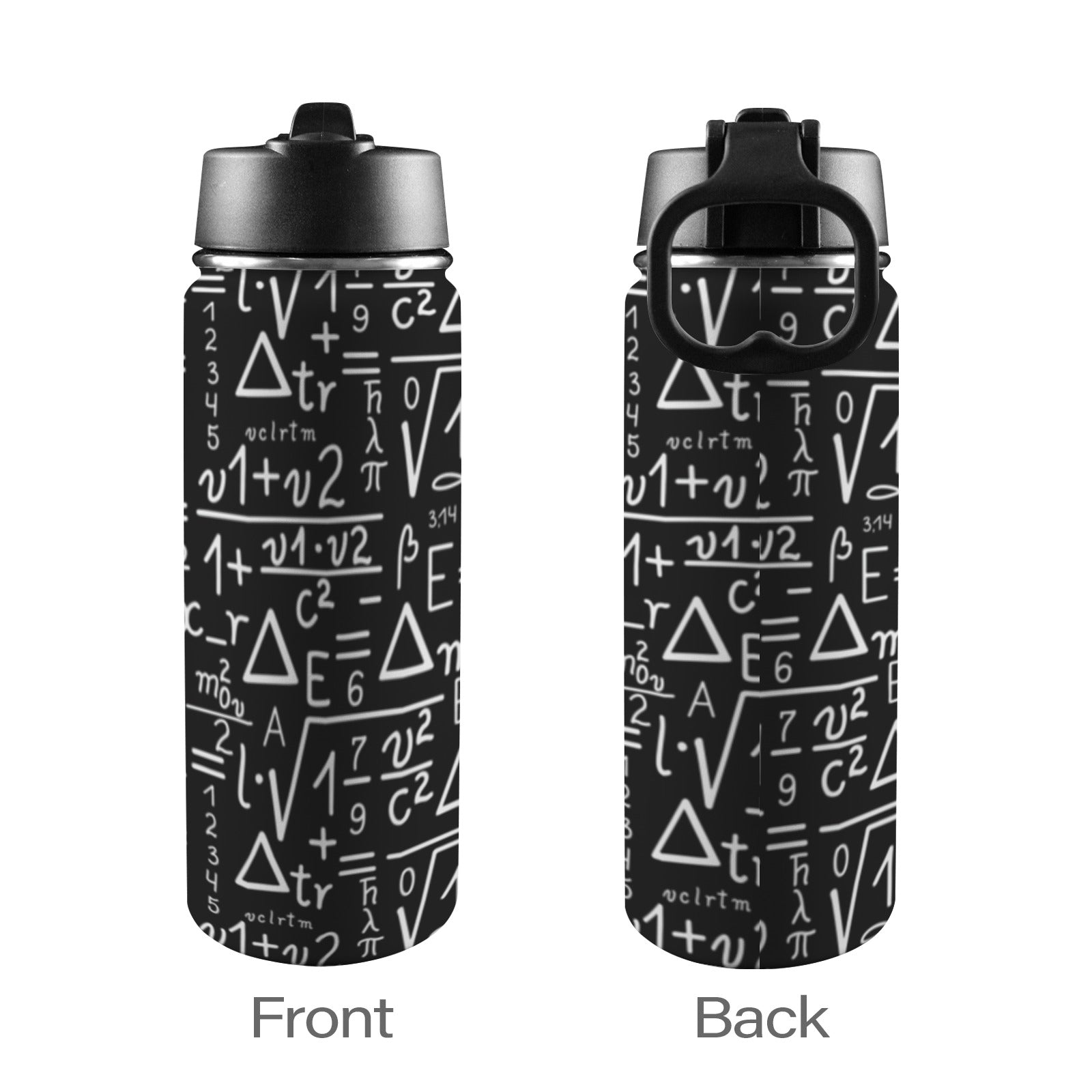 Mathematics - Insulated Water Bottle with Straw Lid (18oz) Insulated Water Bottle with Swing Handle Printed Offshore