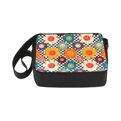 Happy Retro Flowers - Classic Cross-body Nylon Bag