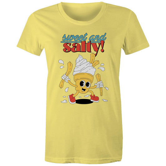 Sweet And Salty, Ice Cream And Fries - Womens T-shirt