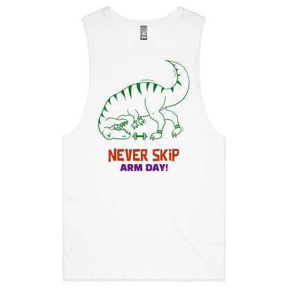 Never Skip Arm Day, T-Rex - Tank Top Tee