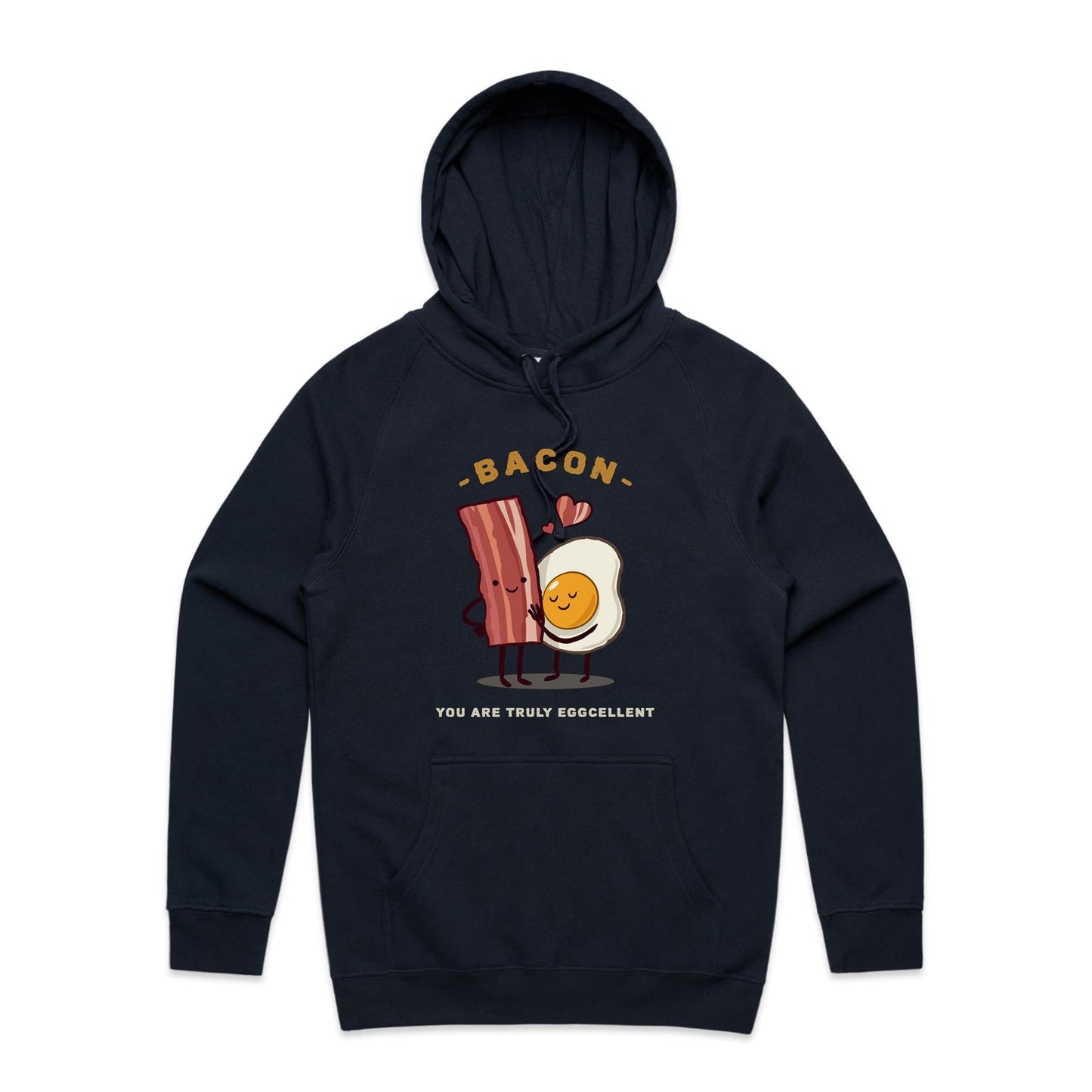 Bacon, You Are Truly Eggcellent - Supply Hood Navy Mens Supply Hoodie Food