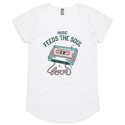 Music Feeds The Soul - Womens Scoop Neck T-Shirt