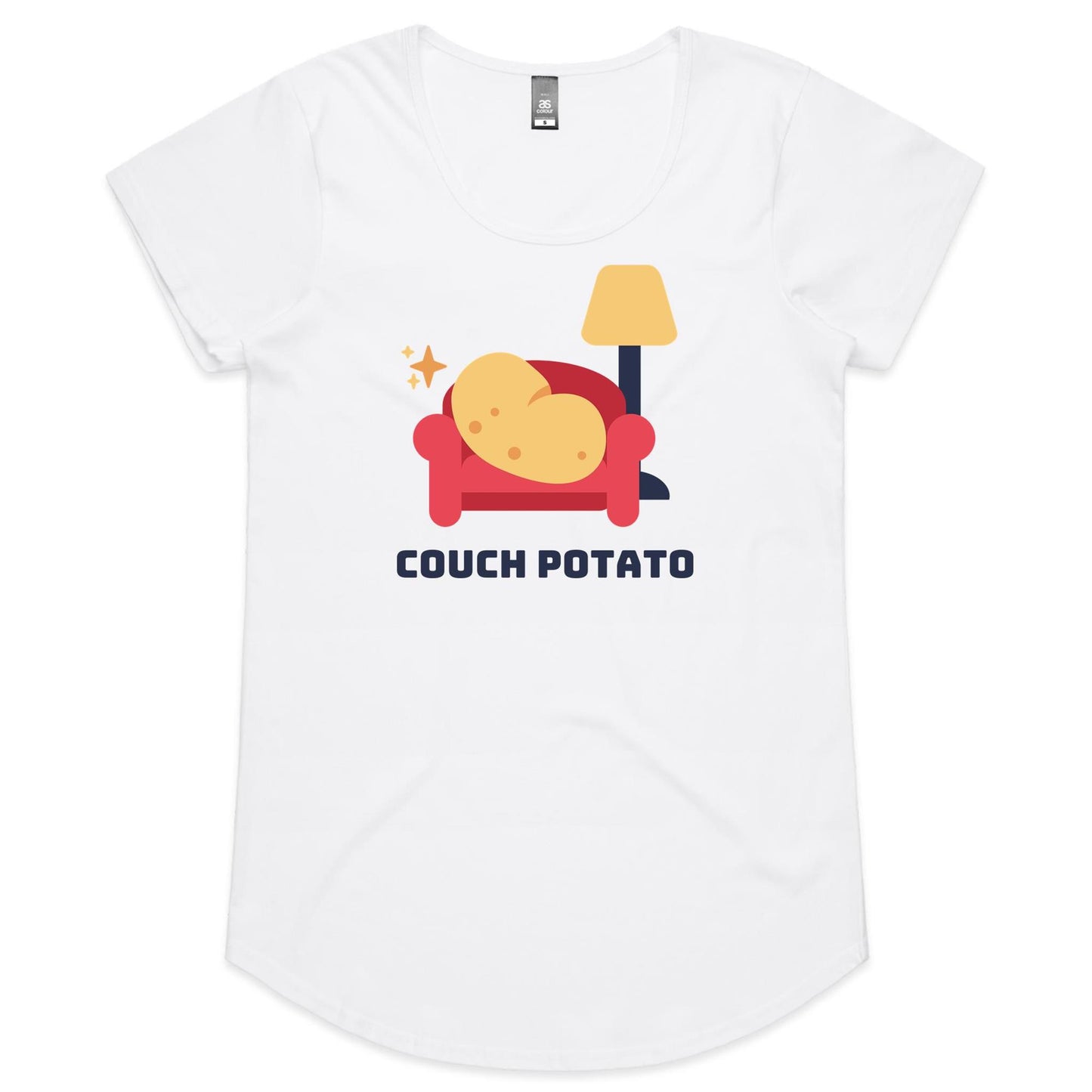 Couch Potato - Womens Scoop Neck T-Shirt