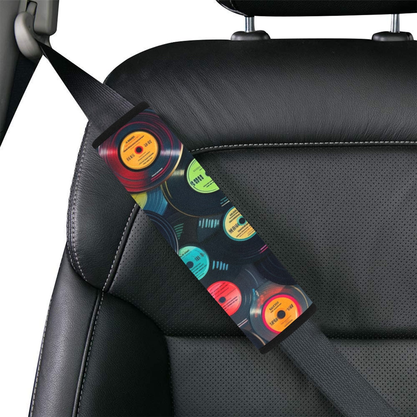 Retro Vinyl Records - Car Seat Belt Cover 7''x10'' (Pack of 2)