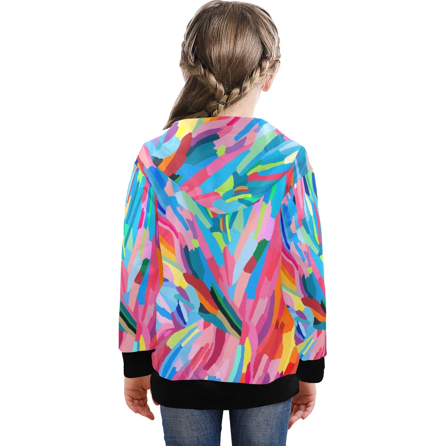 Brushstrokes - Senior Girls Zip Up Hoodie