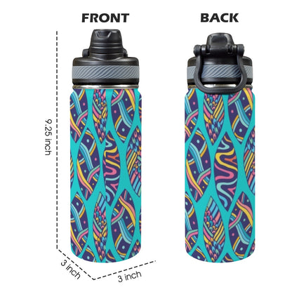 Surfboards - Insulated Water Bottle with Dual-Use Lid (18oz) Insulated Water Bottle with Dual-Use Lid (18oz) Printed Offshore