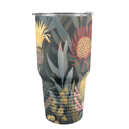 Australian Native Flowers - 30oz Insulated Stainless Steel Mobile Tumbler