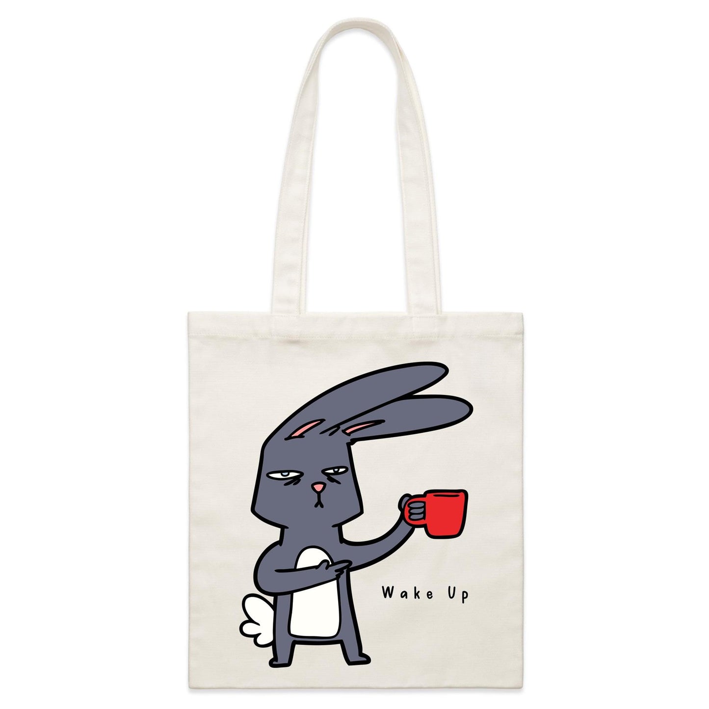 Wake Up, Coffee Rabbit - Parcel Canvas Tote Bag Default Title Parcel Tote Bag animal Coffee
