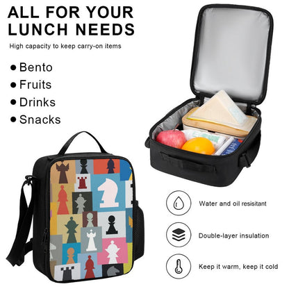 Colourful Chess - School Backpack Three Piece Set