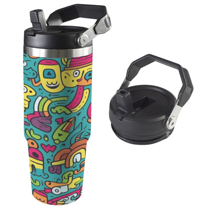 Crazy Characters - 30oz Tumbler with Top Handle