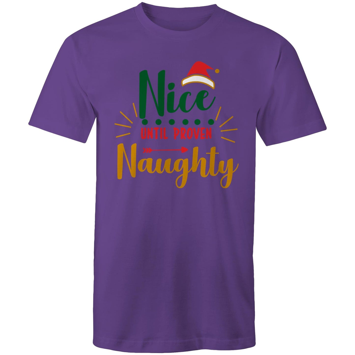 Nice Until Proven Naughty, Christmas - Mens T-Shirt