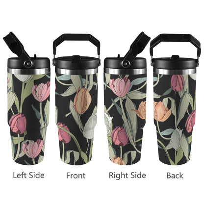 Tulips - 30oz Tumbler with Top Handle