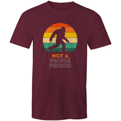 Not A People Person - Mens T-Shirt Burgundy Mens T-shirt Printed In Australia