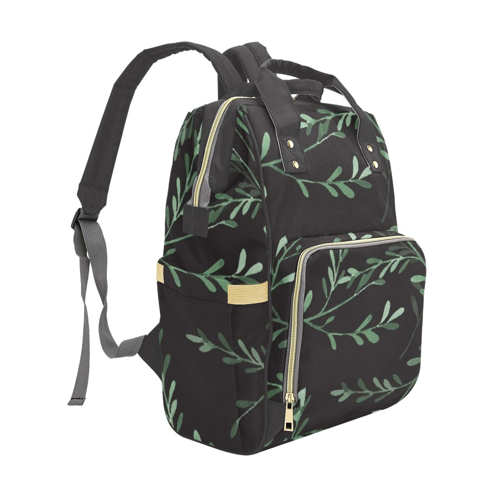 Delicate Leaves - Multifunction Backpack Multifunction Backpack Plants Printed Offshore