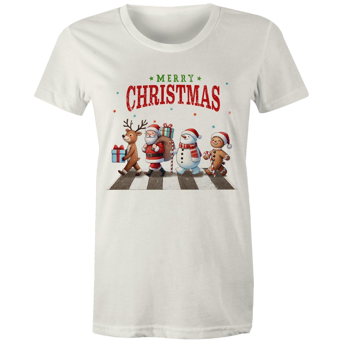 Fab Four, Merry Christmas - Womens T-shirt