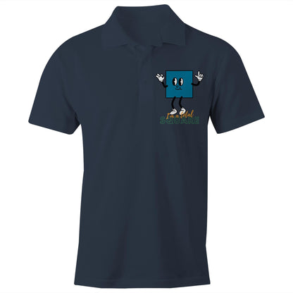 I'm A Total Square - Chad S/S Polo Shirt, Printed Navy Polo Shirt Funny Maths Science