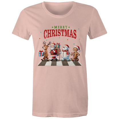 Fab Four, Merry Christmas - Womens T-shirt