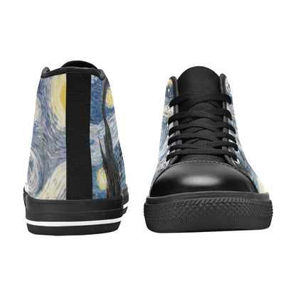 Starry Night - Men's High Top Canvas Shoes