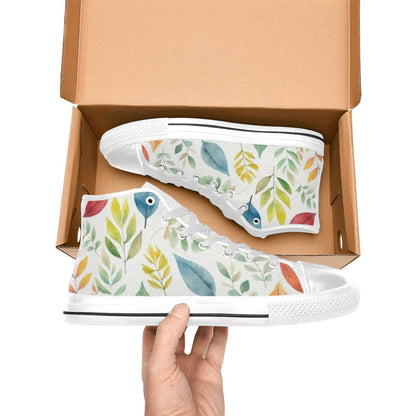 Autumn Leaves - Women's High Top Canvas Shoes