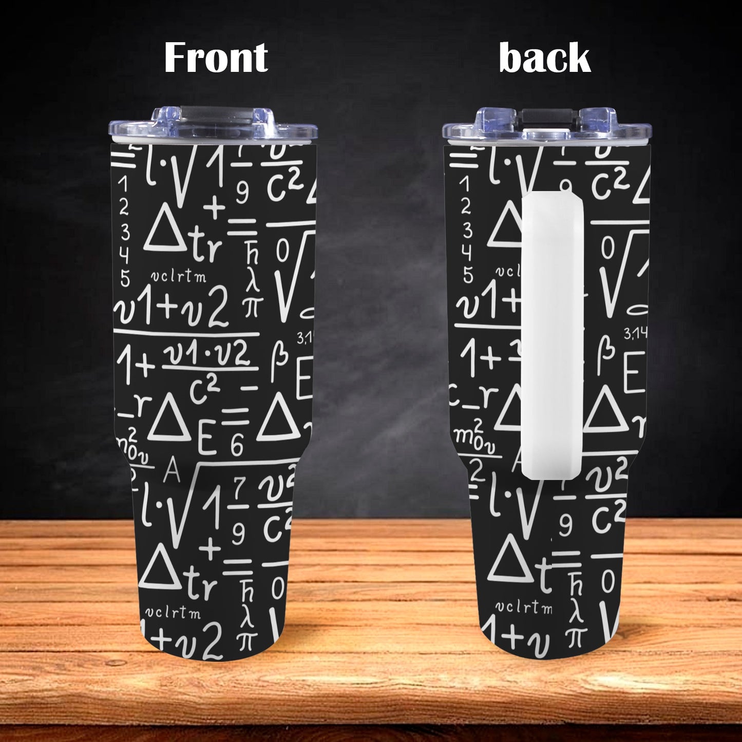 Mathematics - 40oz Tumbler with White Handle