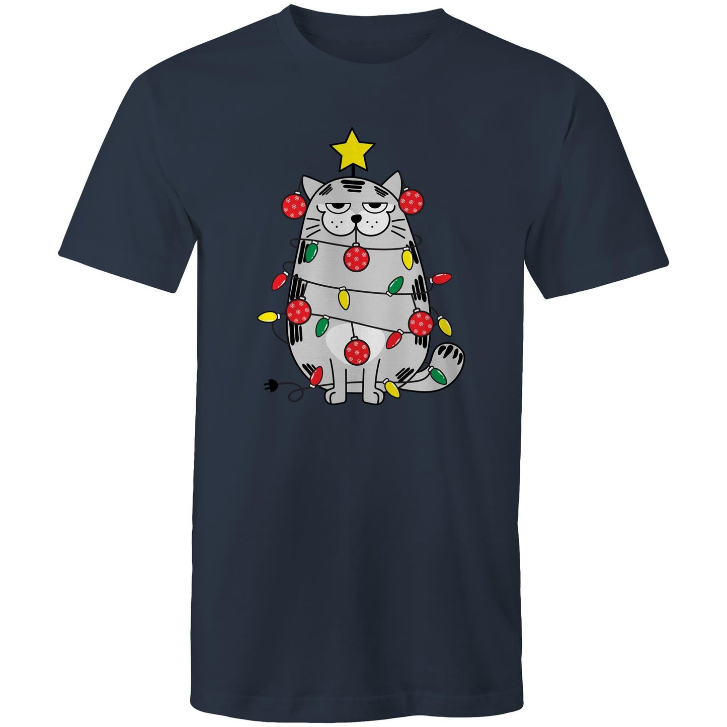 Christmas Cat - Mens T-Shirt