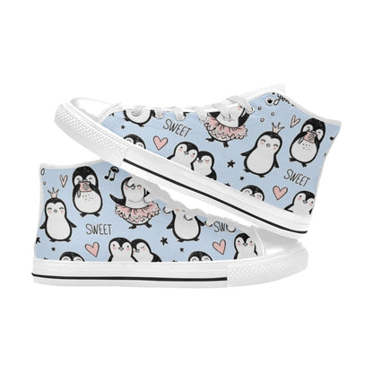 Penguin Love - Women's High Top Canvas Shoes