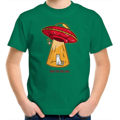 UFO, Here For The Cats - Kids Youth T-Shirt