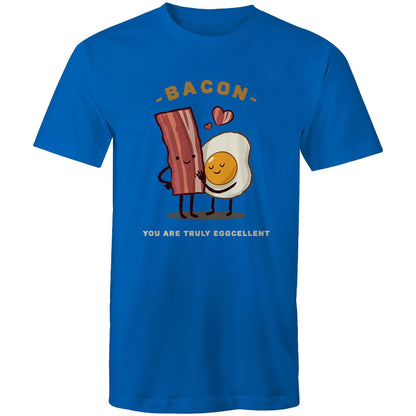 Bacon, You Are Truly Eggcellent - Mens T-Shirt Bright Royal Mens T-shirt Food