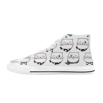 Cats With Scarves - Women's High Top Canvas Shoes