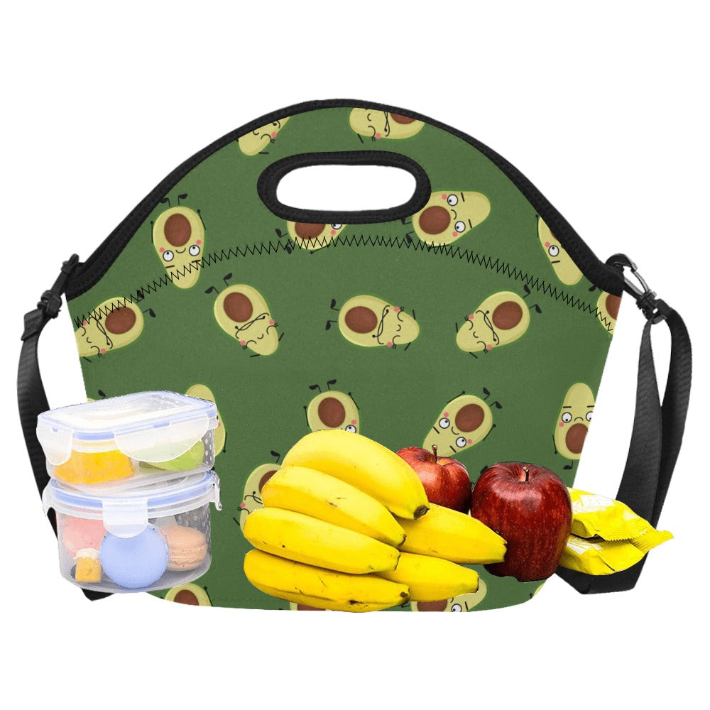 Avocado Characters - Neoprene Lunch Bag/Large Neoprene Lunch Bag/Large Printed Offshore