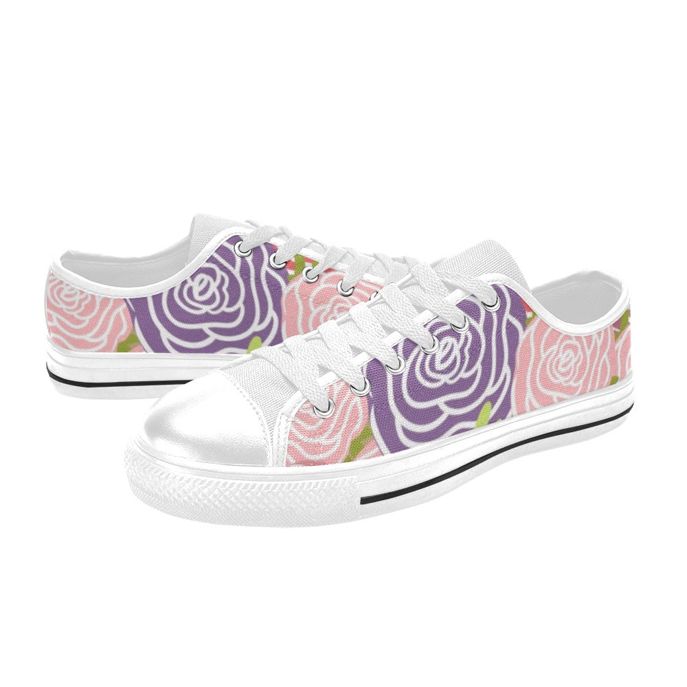 Abstract Roses - Women's Classic Canvas Shoes