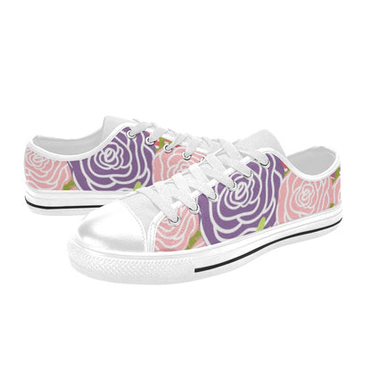 Abstract Roses - Women's Classic Canvas Shoes