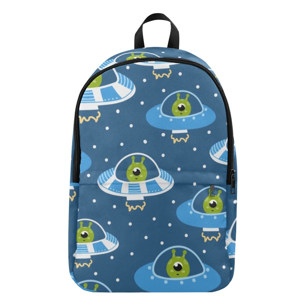 Cute Aliens in UFOs - Fabric Backpack for Adult Adult Casual Backpack Printed Offshore Sci Fi