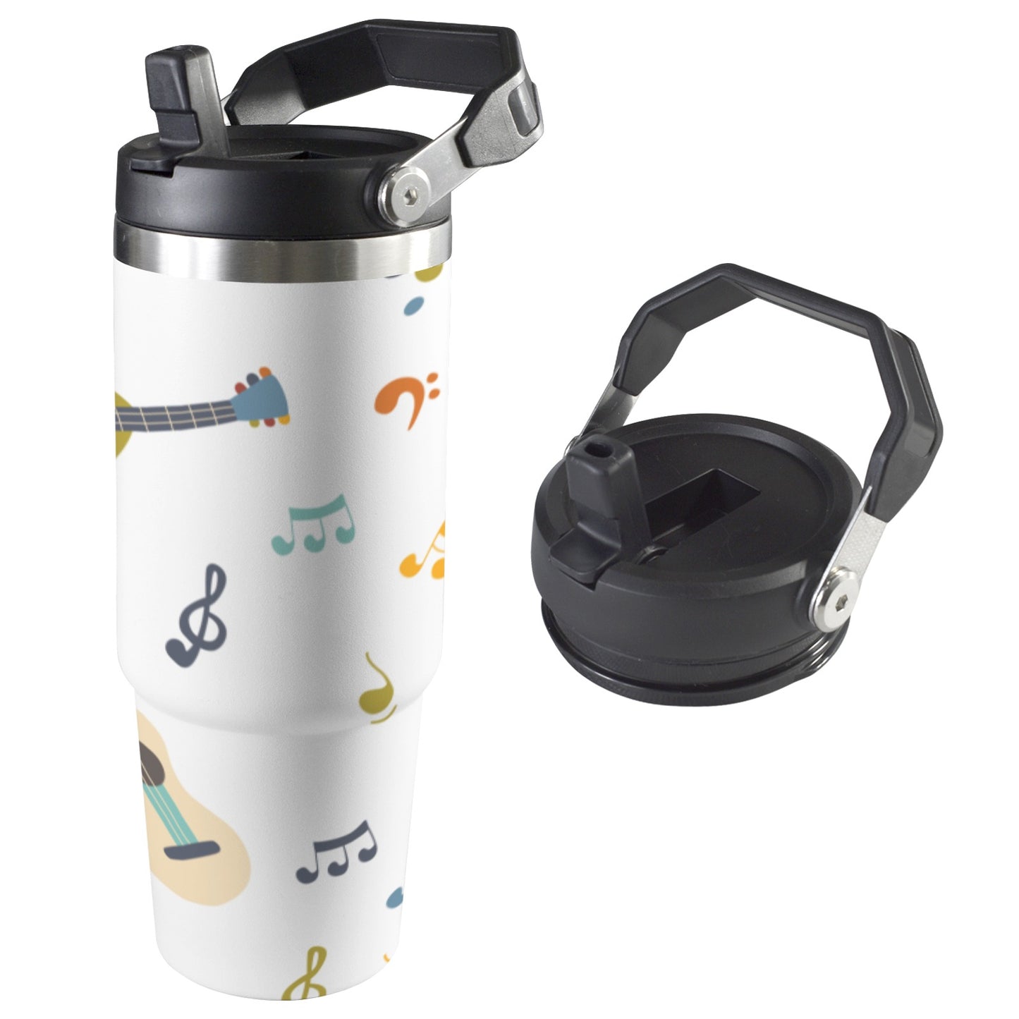 Music Time - 30oz Tumbler with Top Handle 30oz Tumbler with Top Handle Music Printed Offshore