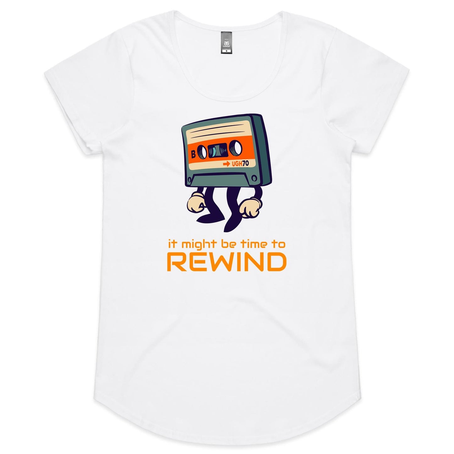 It Might Be Time To Rewind, Cassette Tape - Womens Scoop Neck T-Shirt