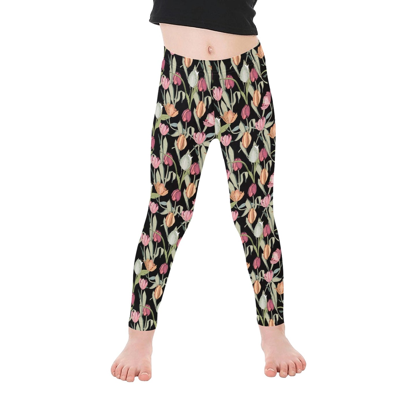 Tulips - Kid's Ankle Length Leggings