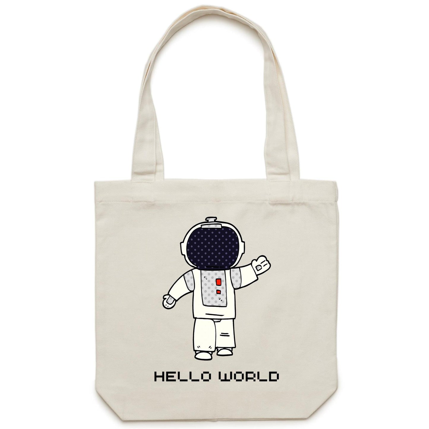 Astronaut, Hello World - Canvas Tote Bag