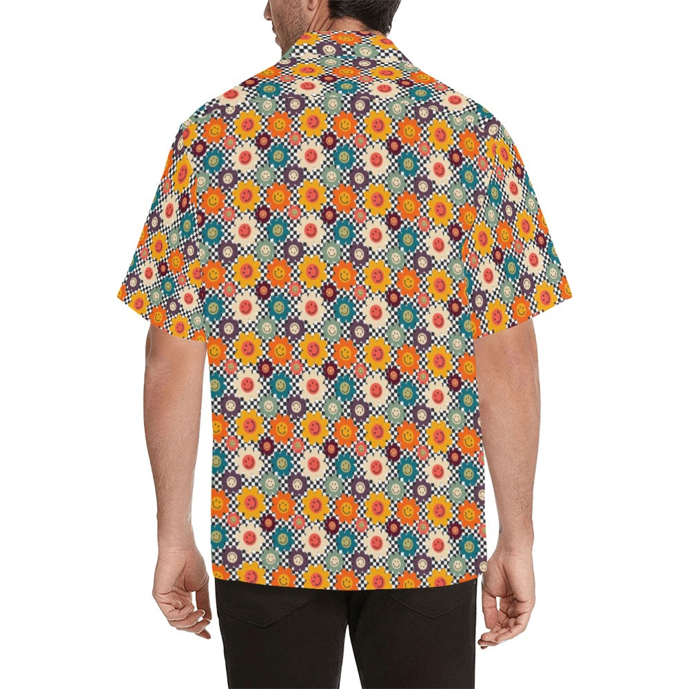 Happy Retro Flowers - Hawaiian Shirt