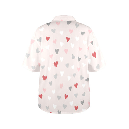 Pretty Hearts - Womens Hawaiian Shirt