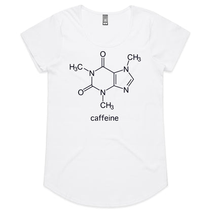 Caffeine Molecule - Womens Scoop Neck T-Shirt