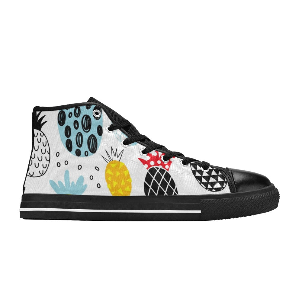 Crazy Pineapples - Men's High Top Canvas Shoes