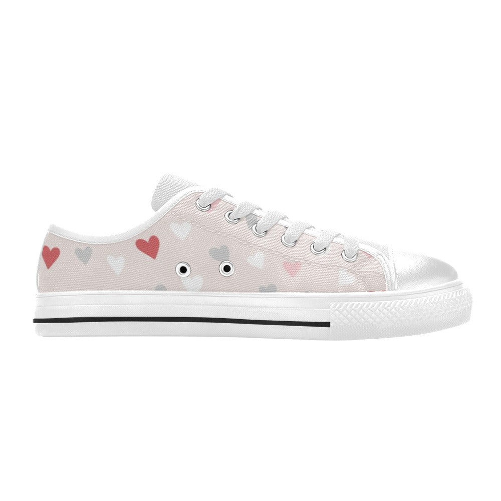 Pretty Hearts - Women's Classic Canvas Shoes