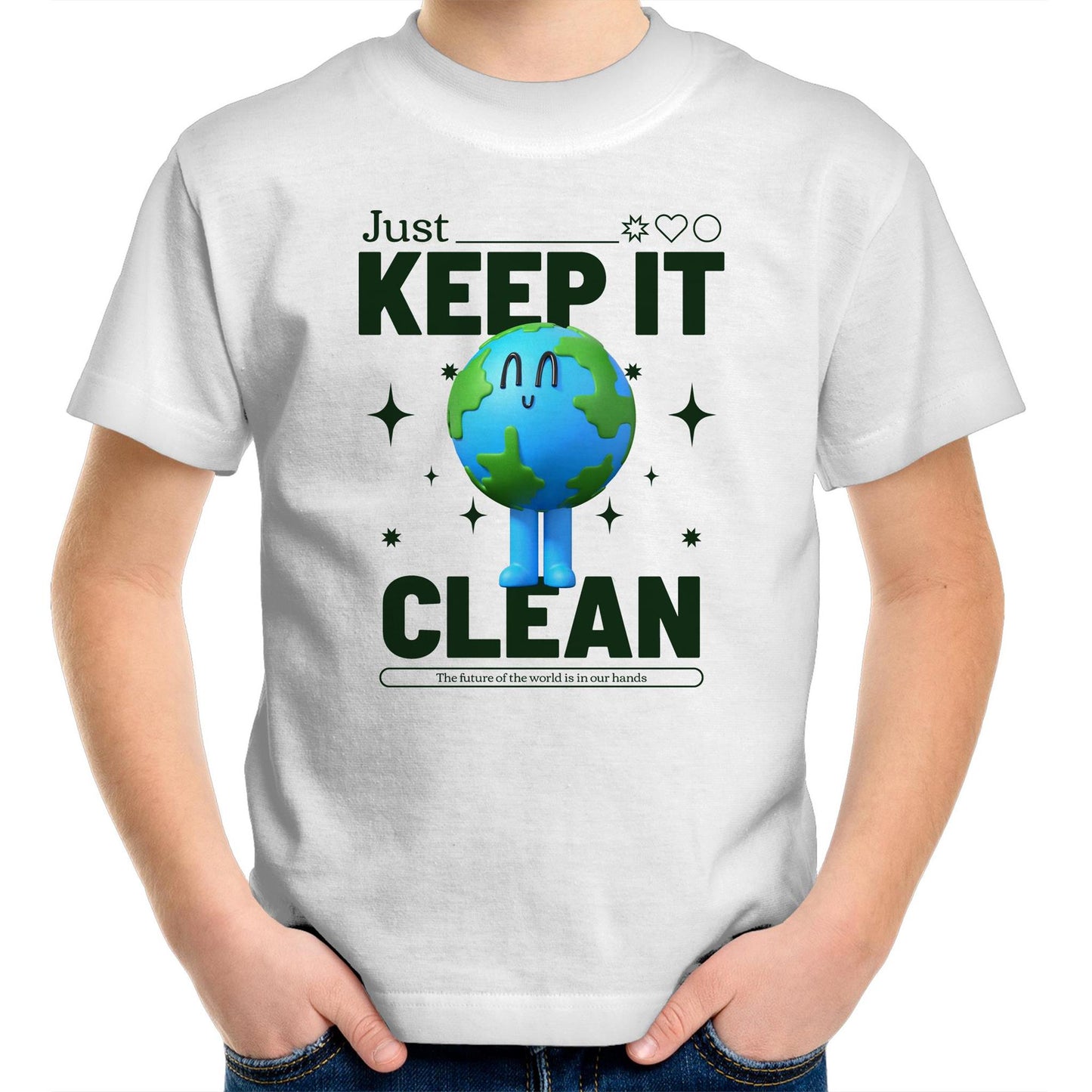 Earth, Just Keep It Clean - Kids Youth T-Shirt