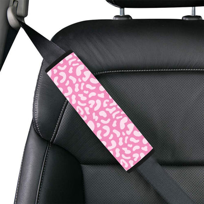 Pink Leopard - Car Seat Belt Cover 7''x10'' (Pack of 2)