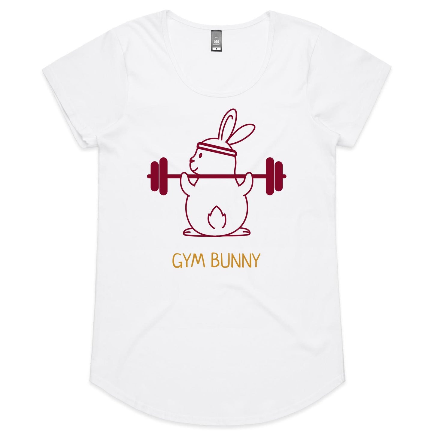 Gym Bunny - Womens Scoop Neck T-Shirt