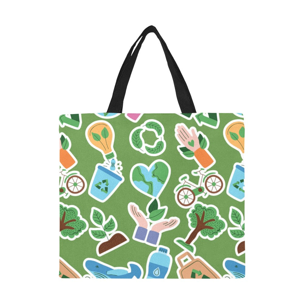 Earth Stickers - Full Print Canvas Tote Bag Full Print Canvas Tote Bag Printed Offshore