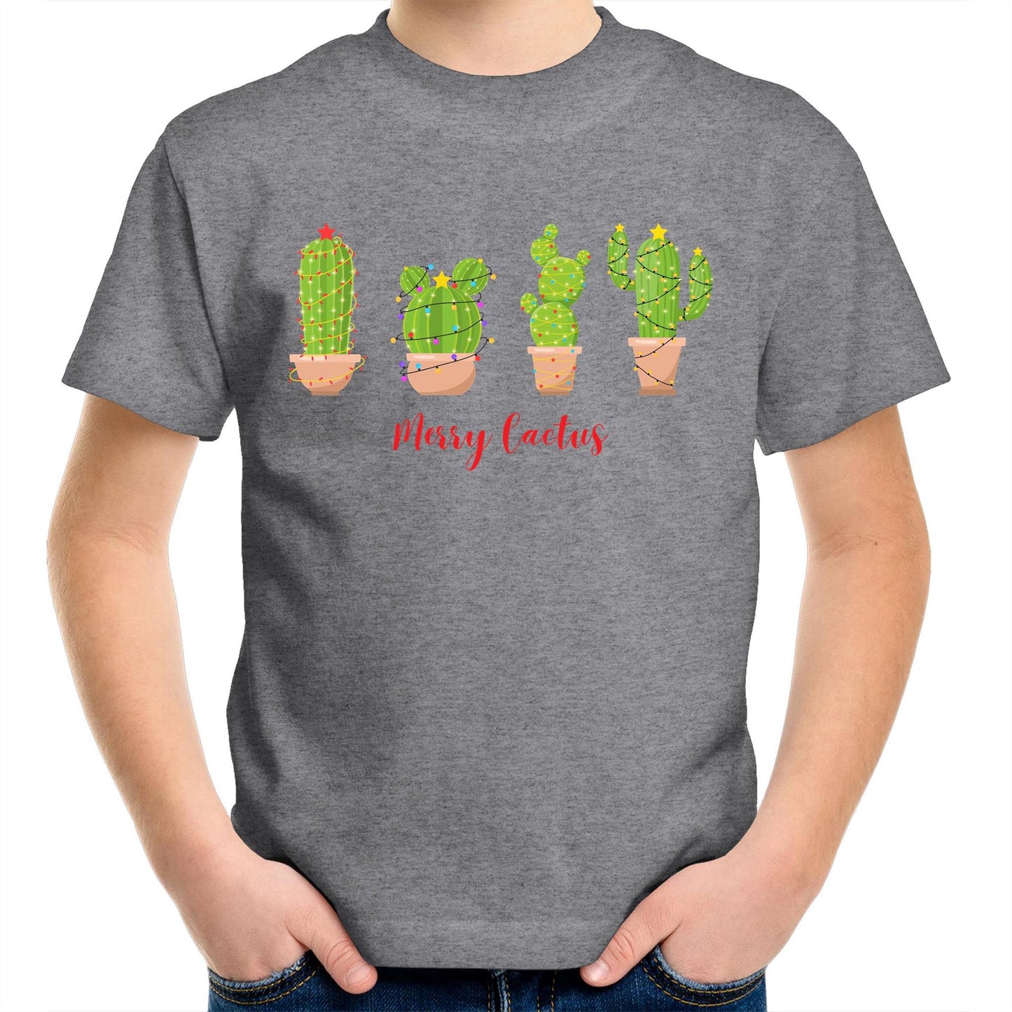 Merry Cactus, Christmas - Kids Youth T-Shirt