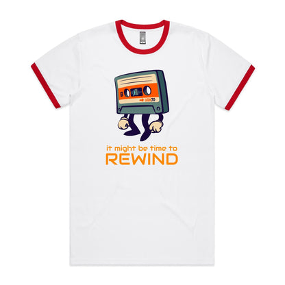 It Might Be Time To Rewind, Cassette Tape - Staple Ringer Tee