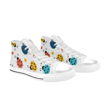 Ladybugs - Women's High Top Canvas Shoes