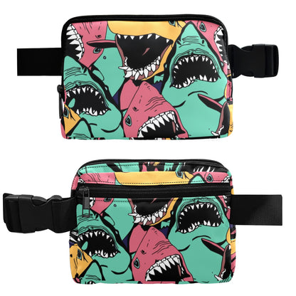 Scary Sharks - Belt Bag Belt Bag animal Printed Offshore Surf